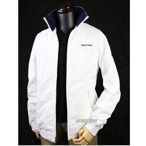 NWT TOMMY HILFIGER Men's Windbreaker Jacket Coat Water Resistant White MSRP $139